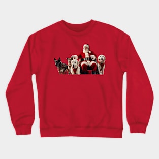 Santa Claus with his dogs Crewneck Sweatshirt